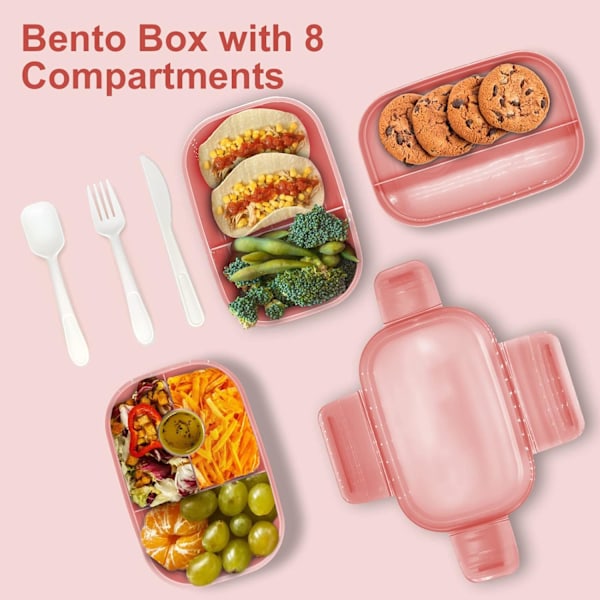 Bento Box Vuxen Lunchbox. 1900ml 3-lags matlådebehållare