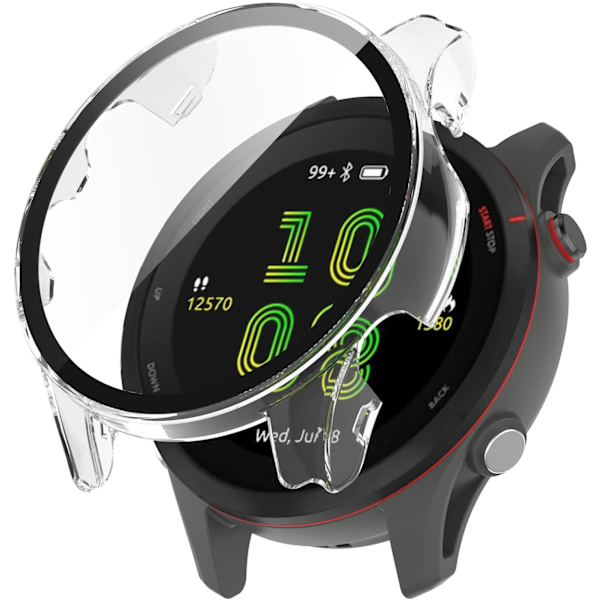 3-pack skärmskydd kompatibla med Garmin Forerunner 255S Music/Forerunner 255S klockfodral repade skärmskydd (passar inte Forerunner 2