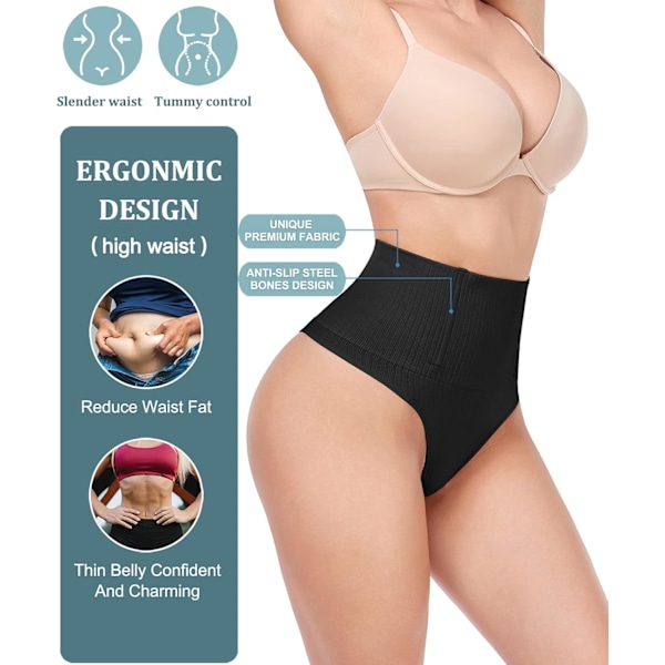 Butt Lifter Thong Shapewear for Women Tummy Control Panties Seamless Slimming