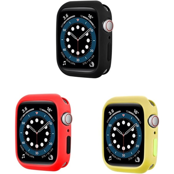 Matt TPU-skal med sidoknapp, flexibelt stötsäkert skyddande bumperskal, anti-repa silikonskydd kompatibelt med 44mm Apple Watch SE & Seri