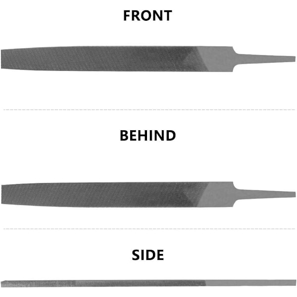 6'' Platt fil - Dubbelskurna tänder Medium Cut Handfil