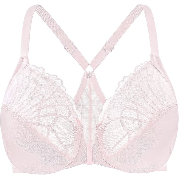 Kvinners Racerback Front Closure Full Coverage Uforet Plus Size Underwire BH