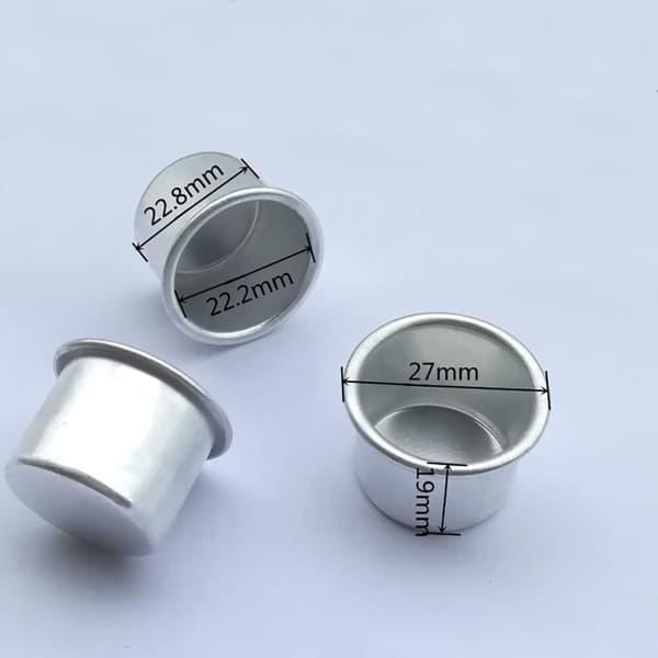 25 stk. Små lyskopper i aluminium Mini lysestakeholdere Lysinnsatser Telysbeholdere for lyslaging