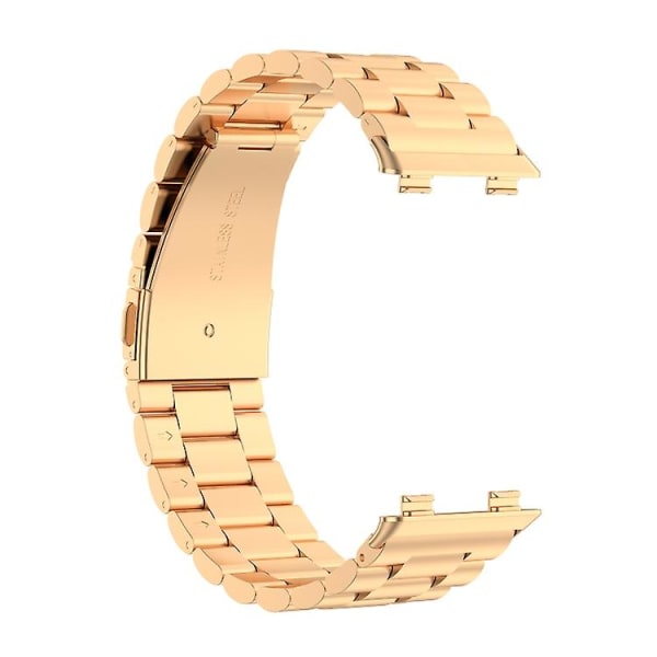 Til Oppo Watch 2 42mm rustfrit stål 3-perlet urbånd PLD Rose Gold