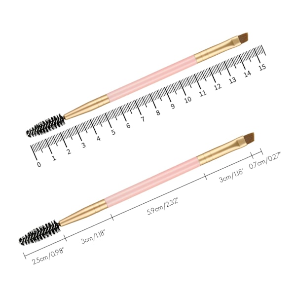 Ögonbrynsborste - set med 3 spolar och vinklad