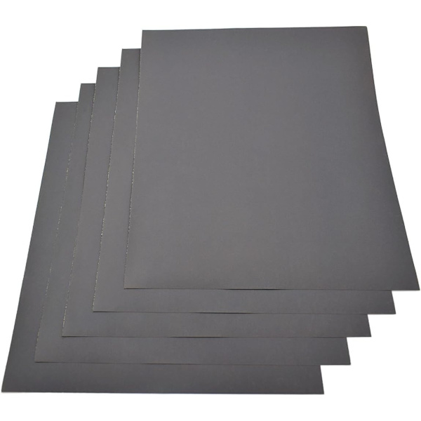 5 ark sandpapir med korn 1200 i siliciumcarbid