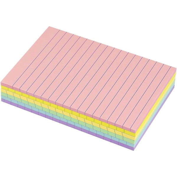 Foret 4X6 tommer Pastel Linjerede Sticky Notes