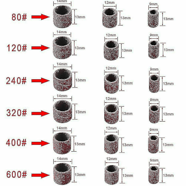 384 stk. trommeslibesæt til Dremel-slibemaskiner - roterende sæt