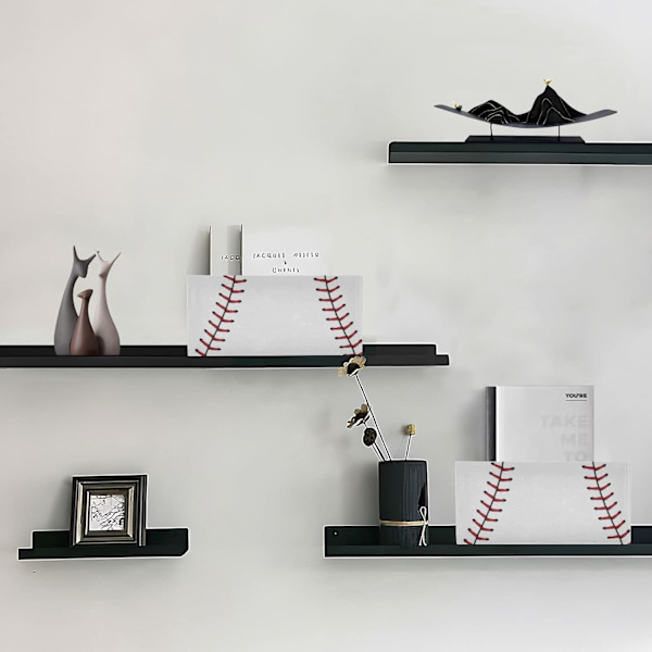 Röda sömmar baseball förvaringsbehållare korgar för organisering 2-pack