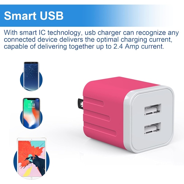 USB vegglader. [Apple Mfi-sertifisert] iPhone-lader