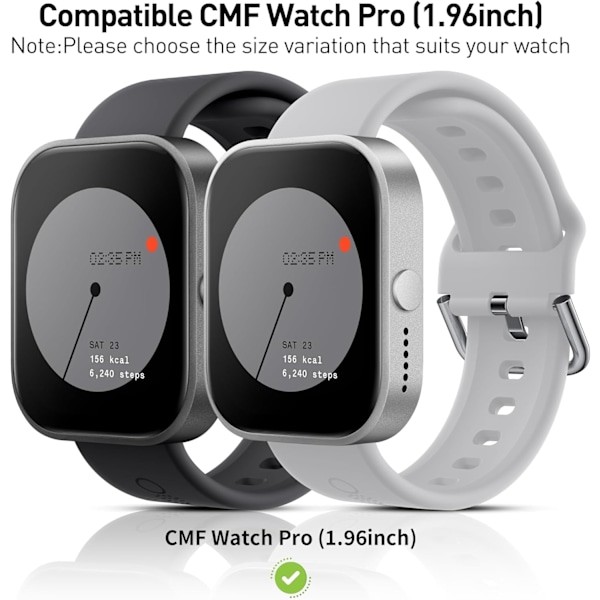 2-pak til CMF Watch Pro Etui, 2.5D 9H Ultratyndt Hårdt PC Hærdet Glas All-Around Skærmbeskyttelses Etui Cover til CMF Watch Pro (Sort+Sort) Sort+