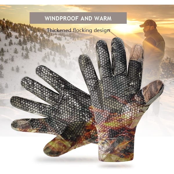 Kamouflage Camo Jakt Handskar Full Finger\\/Fingerless Handskar Pro Anti-Slip