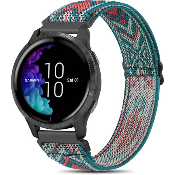 Rem for Garmin Venu / Vivoactive 3 klokke, 20 mm justerbar