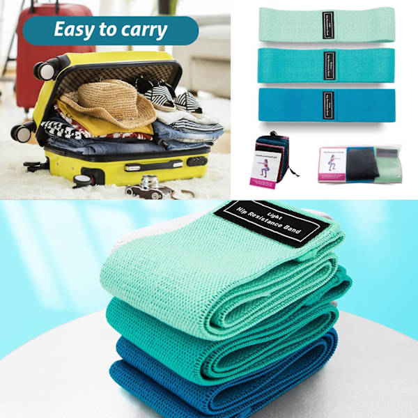Sätt Prtable Eercise Lps fr Ben och Höft 3 Motståndsnivåer Wrkut Vikt  med Nn-Slip Design Wrkut Fle fr Hme  ffice Grön Blå