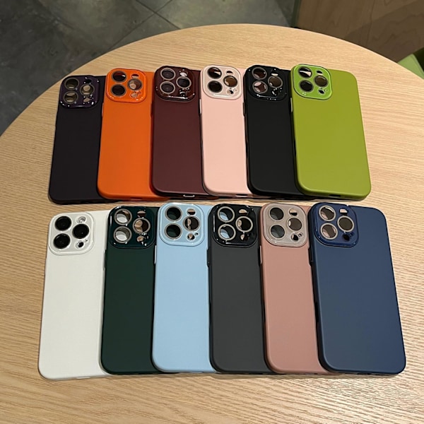 Yhteensopiva iPhone 16 Pro -kuoren kanssa, Yksivärinen täysi kameran linssinsuoja Yhteensopiva iPhone-kuoren kanssa (Viininpunainen) Viininpunainen