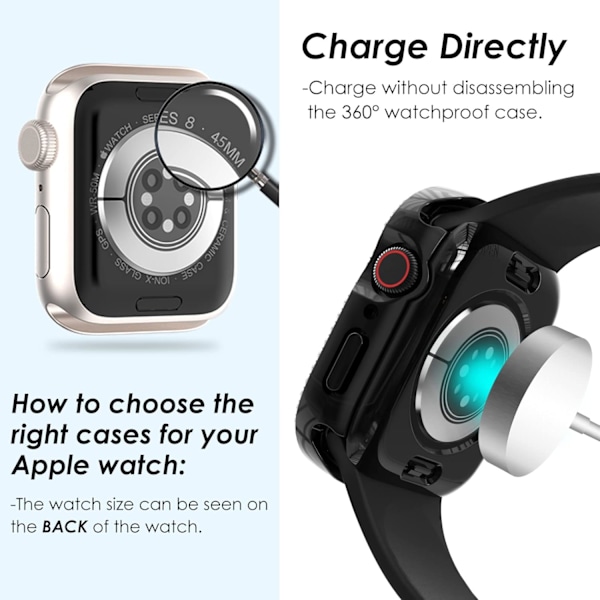 2 i 1 Bling vattentätt fodral för iWatch Series 6