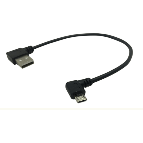 9 tommer Micro USB-kabelkombination Vinklet Micro USB 5-bens han til USB