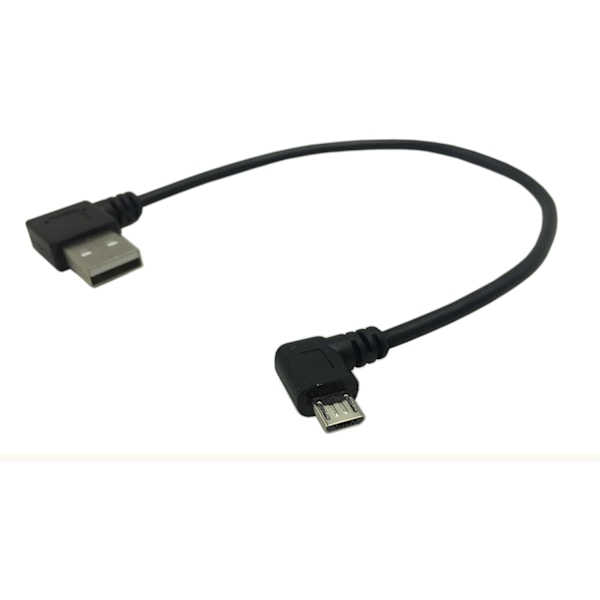 9 tommers Micro USB-kabelkombo, vinklet Micro USB 5-pinners hann til USB