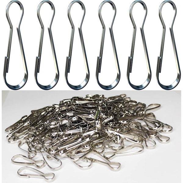 50 st Lanyard-klämmor - Premium Metallnyckelkedja Ringtillverkningsklämmor