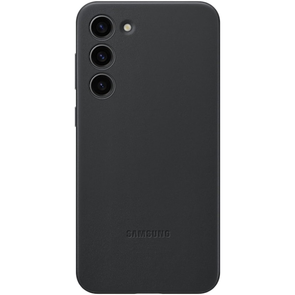 Galaxy S23+ Plus Läderfodral, Premium Skyddsfodral med Skydd Fram och Bak, Mjukt Grepp, US Version, EF-VS916LBEGUS, Svart Svart