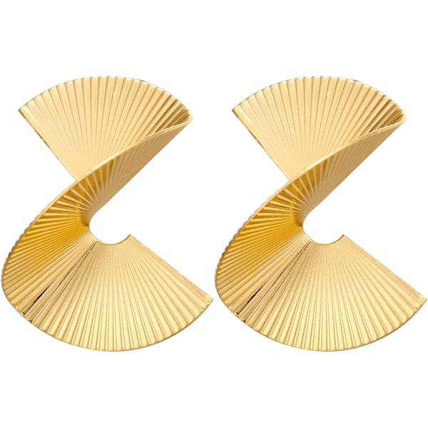 Geometriska örhängen i guld, överdrivna uttalandeörhängen