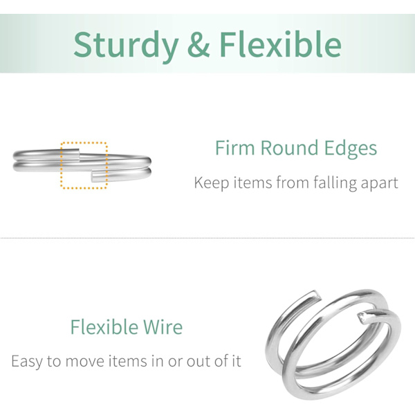 6 mm Metal Split Jump Rings - Dobbelt Loop Mini Ring Konnektorer
