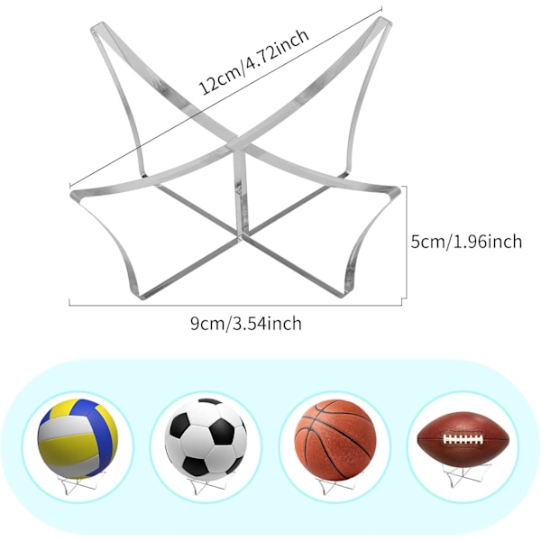 3 ST Akryl Ball Stativ Holder - Display Stativ for Sportsballer