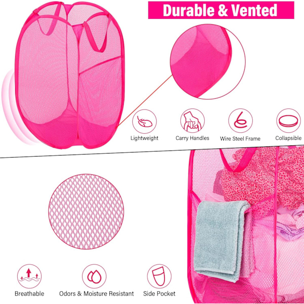 Deluxe stark mesh pop up tvättkorg