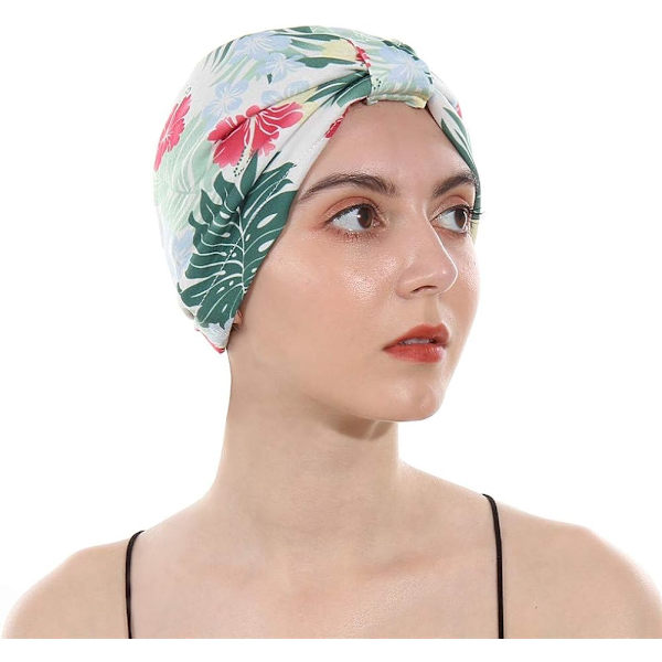 Bomullsturbaner Satin Liner Dubbellagers mössa Chemo Cap