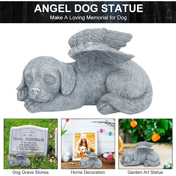 Minnestein for kjæledyr - Resin Dog Memorial Statue