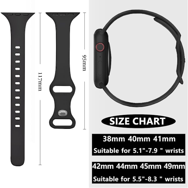 4-pack smalt watch kompatibelt för Apple Watch Band 38mm 40mm 41mm