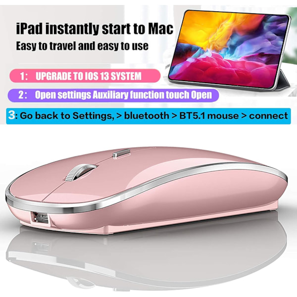 Bluetooth-mus - Trådløs Bluetooth-mus for iPad Pro, iPad
