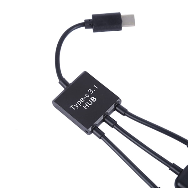 USB Type C 3.1 Hane till Dual USB 2.0 Hona OTG Laddning