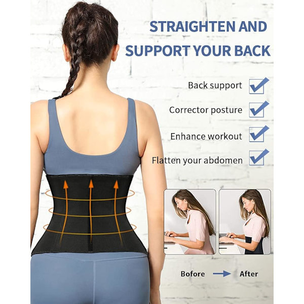 Taljetræner Korset Kvinder Træning Trimmer Sved Sports Bælte Body Shaper
