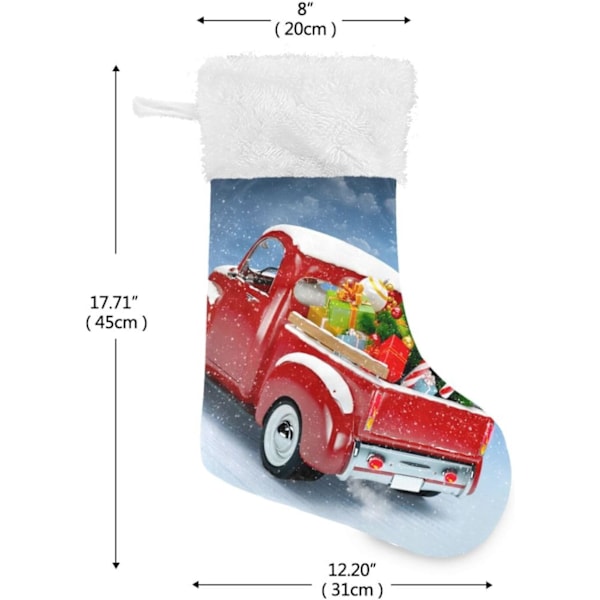Julklapp, personliga julklappsstrumpor 2-pack Jul 45,7 cm Julstrumpor Hängande Ornament Eldstad för träddekoration 17.71