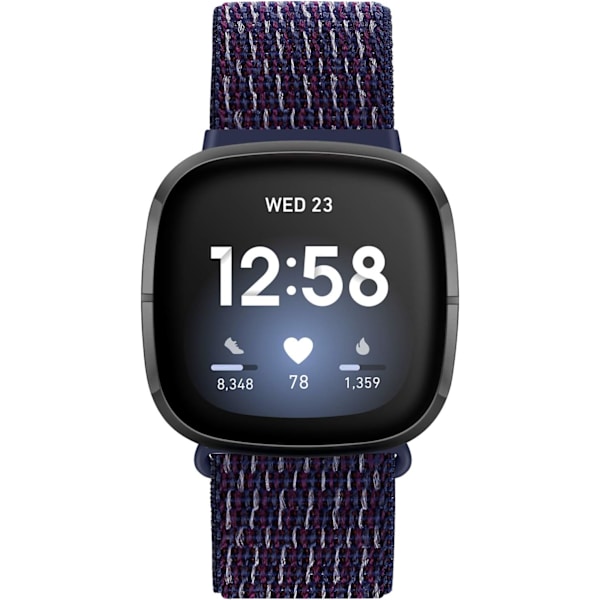 Mjuka andningsbara öglor i nylon för Fitbit Versa 4 - Ersättningsband