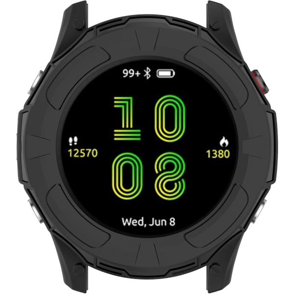 Kompatibel med Garmin Forerunner 255 Skyddsfodral för Man Kvinna, Smartwatch TPU Skyddsfodral Skal Skydd Täckning Svart