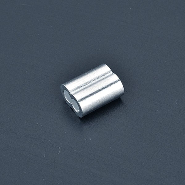 Aluminium Crimp Loop Sleeve Clips - 100 stk., Sølv