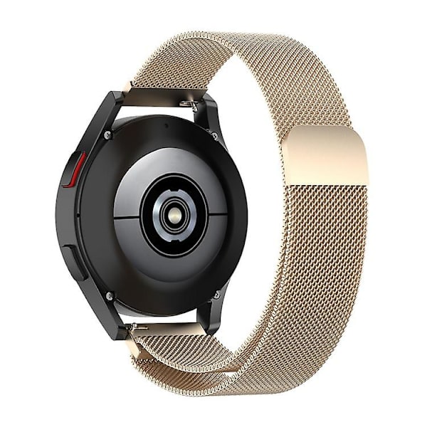 Udskiftningsrem i rustfrit stål, magnetisk Milan-modearmbånd til Samsung Galaxy Watch 3 champagne gold 20mm