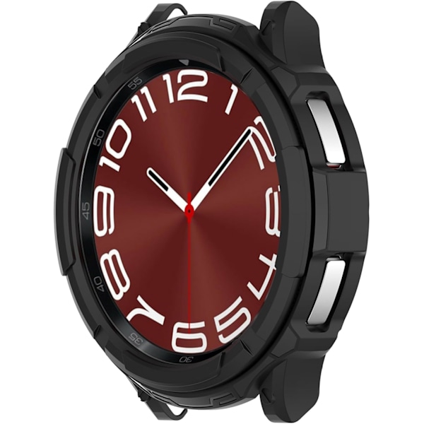 til Galaxy Watch 6 Classic 43mm TPU Beskyttelsesetui - TPU Bezel Ring Urskive Beskyttelsesetui Cover Shell til Galaxy Watch 6 Classic 43mm (TPU Sort) Bla