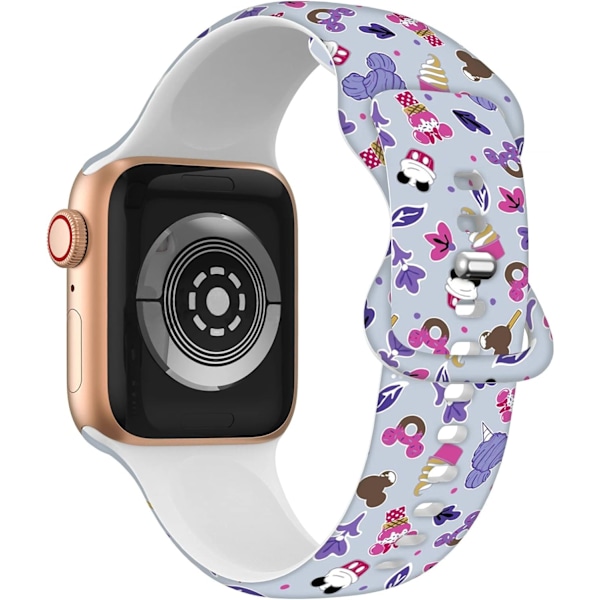 Tegnet rem til Apple Watch 38mm/40mm/41mm/42mm/44mm/45mm, rem til