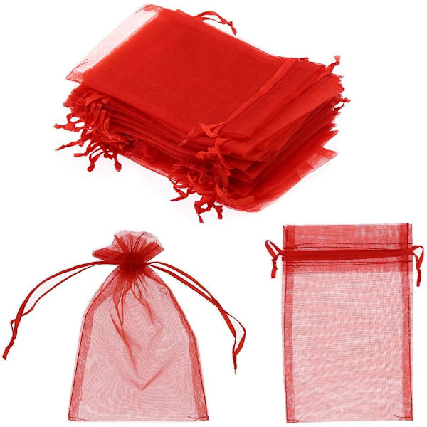 100 st. 4x6 tum kjol organza dragsko