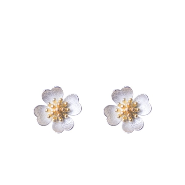 925 Silver Small Flower Stud Örhängen Säsongsbetonade Flower Stud Örhängen Smycken