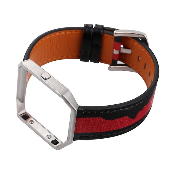 Anpassat klockarmband XIE för Fitbit Blaze-män Black Red