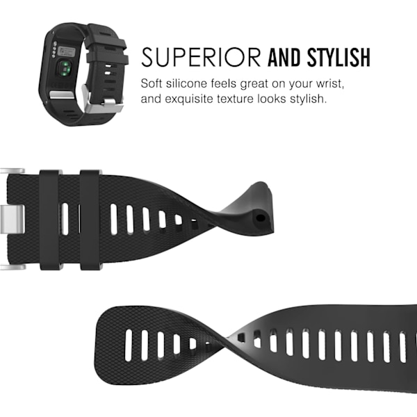 Garmin Vivoactive HR-klocka, mjukt armband