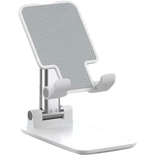 Justerbar Mobiltelefonholder til Skrivebord Bærbar & Praktisk Telefonholder Fleksibel Holder Foldbart Design Hvid