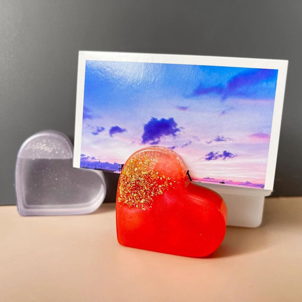 3 stk. silikoneforme hjerte 3D kærlighed hjerteform silikoneform hjerte silikone støbeform epoxy resin hjerte