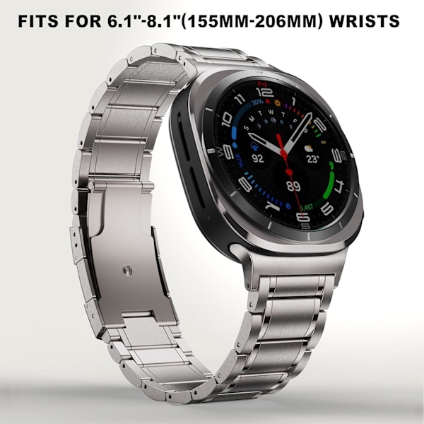 Titanband kompatibel med Galaxy Watch Ultra 47mm band för män och kvinnor, massivt titanmetallband, affärsrem, armband för Galaxy Watch 7