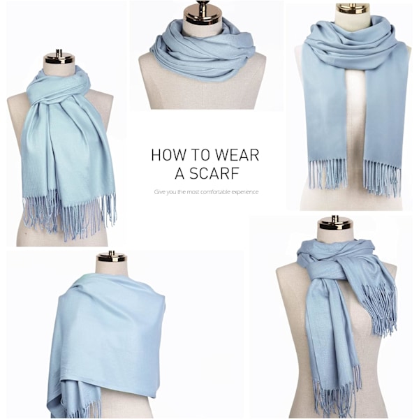 Kvinners store myke kasjmirfølelse Pashmina-sjal og omslag Vinter skjerf for