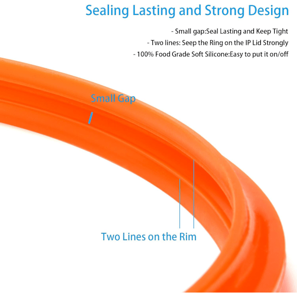 Silikonforsegling for 8 Qt (3-pakning) - Erstatningstetning for